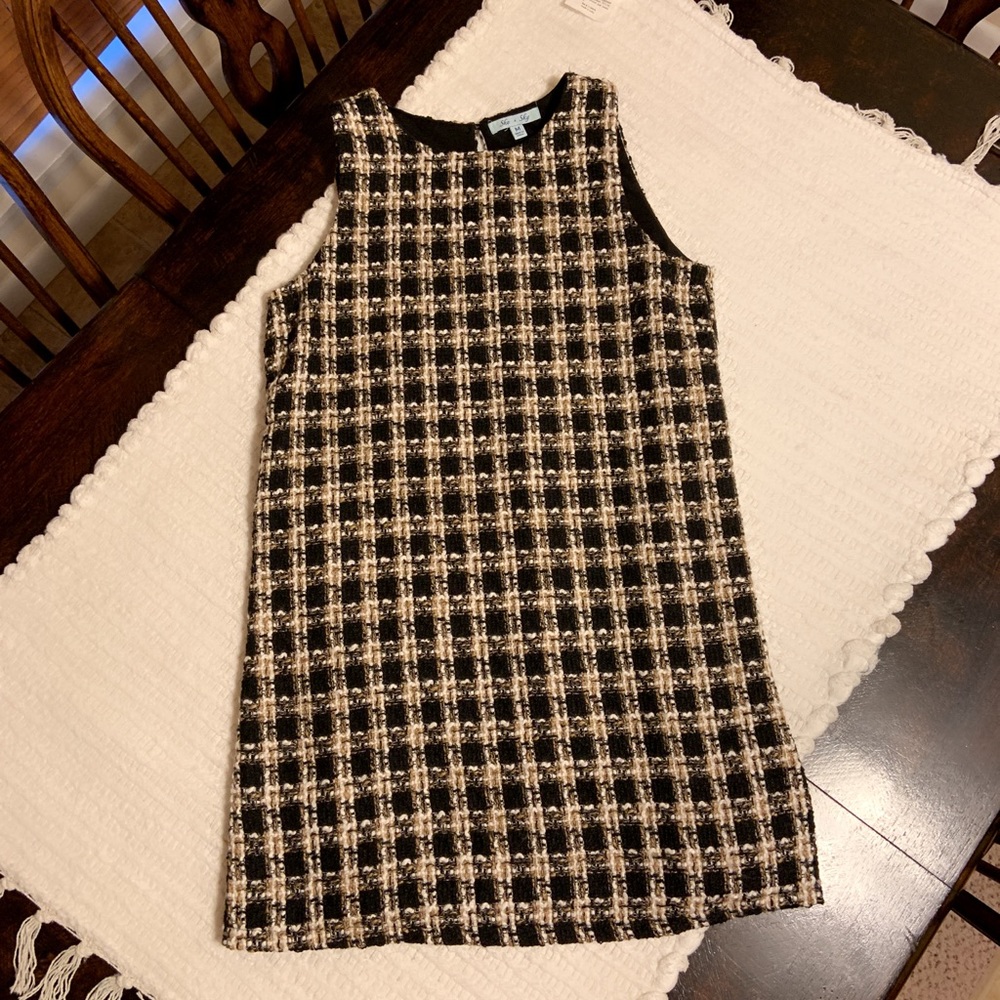 Pleated wool dress